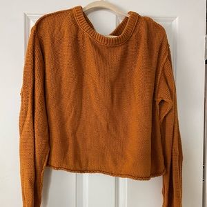 Free People Inside Out mustard sweater
